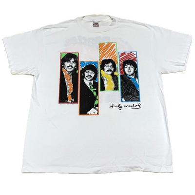 The Beatles Andy Warhol Vintage Pop Art Lata 90. Zespół XL Koszulka z pojedynczym szwem REPRINT