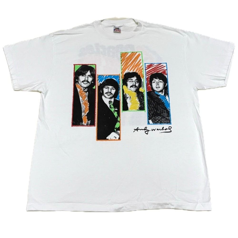 The Beatles Andy Warhol Vintage Pop Art 90s Band XL Single Stitch Shirt REPRINT