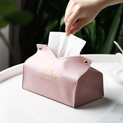 Leather Tissue Box Napkin Holder Car Tissue Box Home Living Room Holder Case Storage Hotel Carton Household Home Large Storage