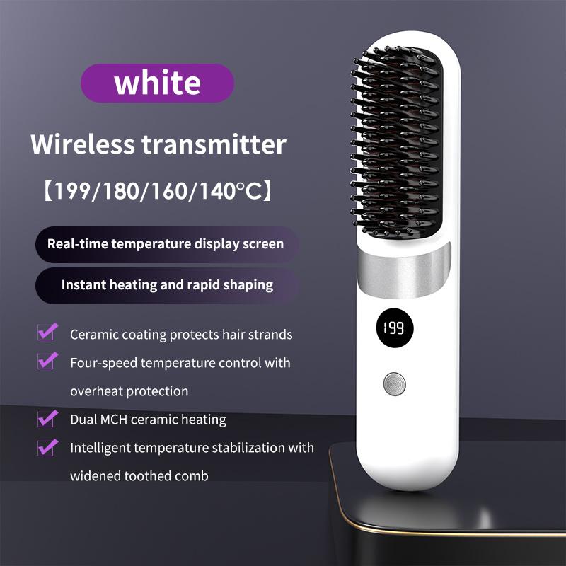 

New super upgraded wireless hair straightener dual-purpose белый