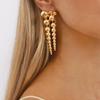 Women Fashion Elegant Multi Layer Ball Beaded Long Earrings Retro Luxury Minimalist Design High Grade Dangle Ear Jewelry