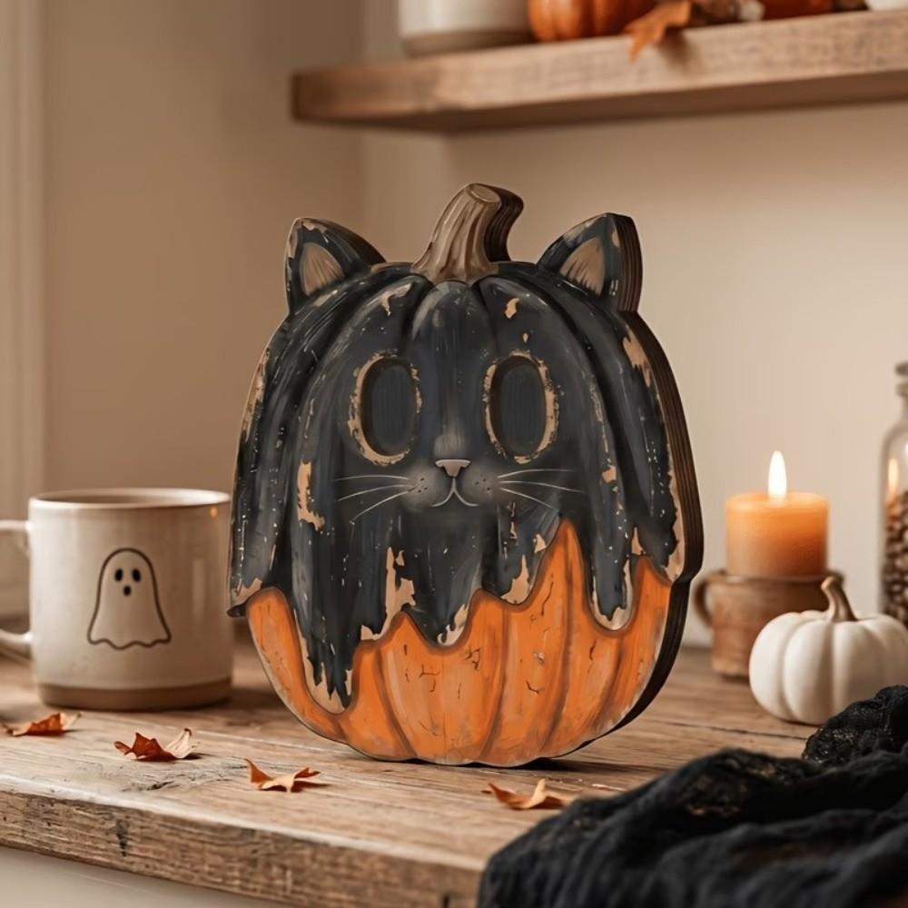 Pastoral Halloween Pumpkin Figurine Cartoon Pumpkin Table Ornament  Holiday Gifts