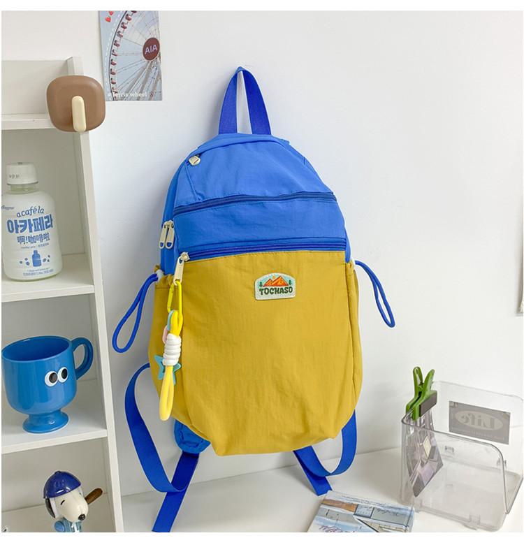 School bag 2025 new Korean version of children's small school bag spring outing light casual backpack foreign style contrasting color versatile