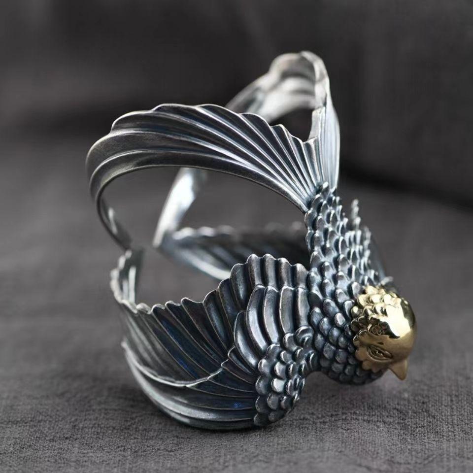 Swallow Falling Finger Ring, Antique Niche Design, Retro Swallow, Light and Luxurious Temperament
