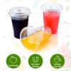 Eupako 9 oz. Plastic Cups with Lids, 100-Pack Disposable Clear Cups with Lids, for Cold Drinks, Parfaits, and Smoothies
