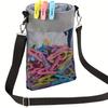 Mesh Clothing Rack Bag with Hooks, Shoulder Straps, Hanging Clothes Rack, Closed Clothes Rack with Drawstring Storage Bag for Drying, Beach Shell Bag