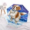 1 PC Automatic Folding Umbrella - Mountain Puppy Pattern, Portable & Foldable Design with 8 Ribs, Christmas Birthday Gifts