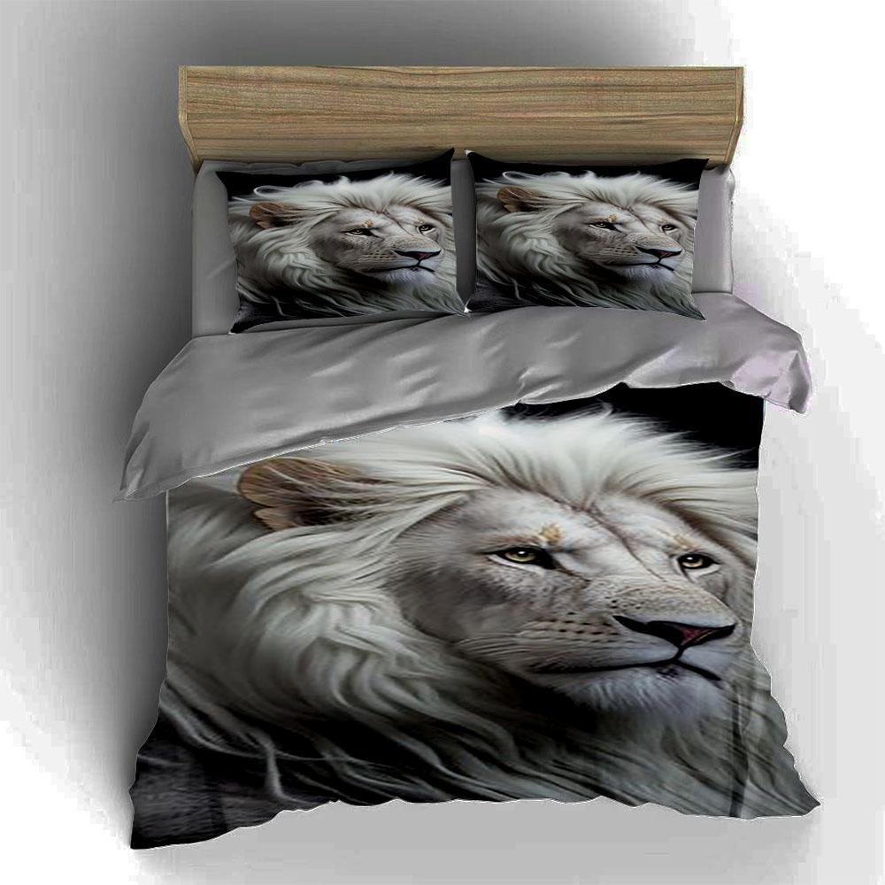 Majestic Lion Portrait. Bedding Duvet Cover Sets Duvet Covers Pillowcases Gifts (1 * Duvet Cover 2 * Pillowcases, Without Duvet Insert)