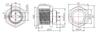 Bell Button 19x27mm Blue Led Monostable Silver Vandal-proof 250V 2A