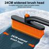 3 In 1 Car Ice Removing Brush Shovel Retractable Detachable Winter Snow Shovel Ice Removal Scraper Auto Windshield Cleaning Tool