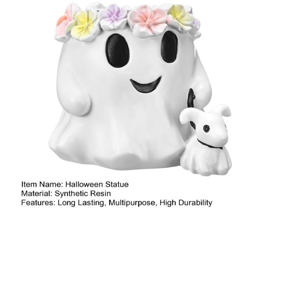 Ghost Walking Dog Bucket Candy Bowl Holder Bucket Large Capacity Indoor Outdoor Halloween Planter Pot Decor