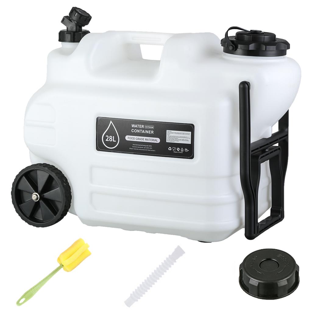 10-30L Water Bucket Large Capacity Portable Drinking Water Canister with Detachable Faucet No Leakage for Outdoor Travel Driving