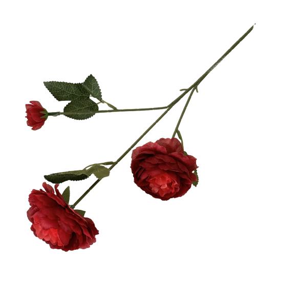Nep Zijde Pioenroos Kunstbloem voor Vaas 25" Nep Pioenroos Takken met 2 Bloemen En 1 Knop voor Doe-het-zelf Bruidsboeket Bruidsdouche Huis Tafel