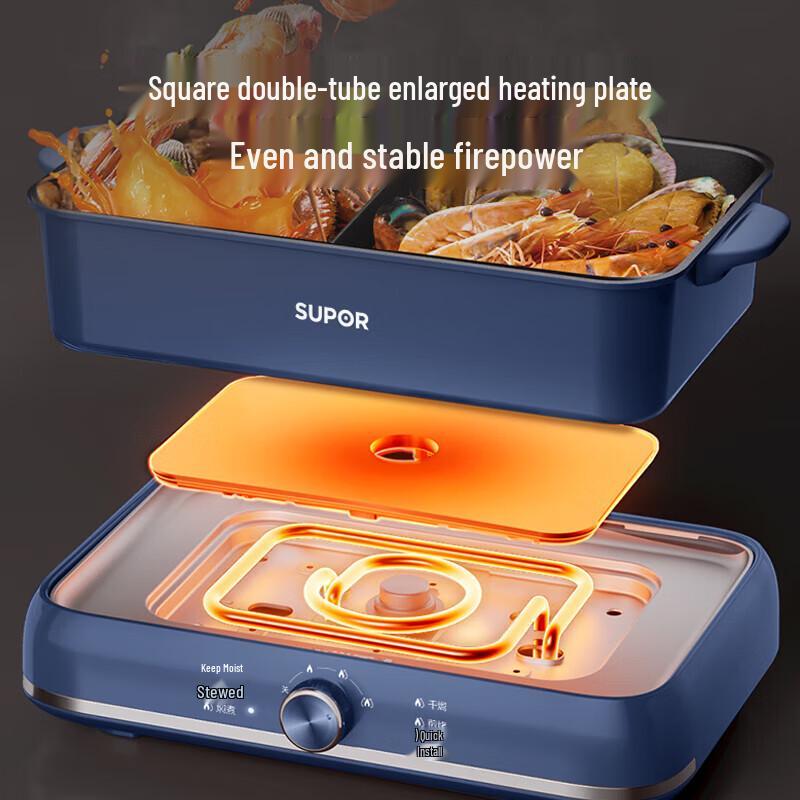 Supor ZMD 6L geteilter elektrischer Hot Pot CN-Stecker (Adapter enthalten)