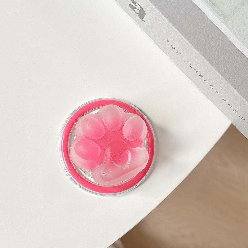 Korean Transparent Solid Color Sandwich Cat Claw Magnetic Suction Bracket Suitable For Magsafe Airbag Bracket Mobile Phone Adsorption Ring