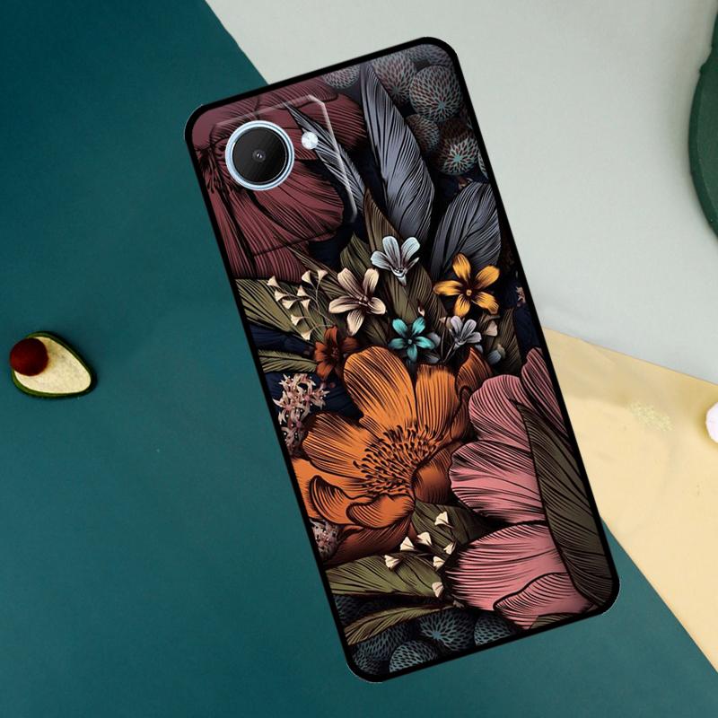 Painting Flowers Nature Leaves For Realme C63 C61 C71 C55 C67 C51 C75 C65 C53 C35 10 11 12 13 14 Pro Plus GT6 GT7 Pro Case