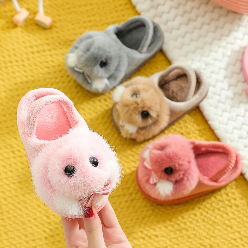Winter Children's Cute Cartoon Rabbit Cotton Slippers