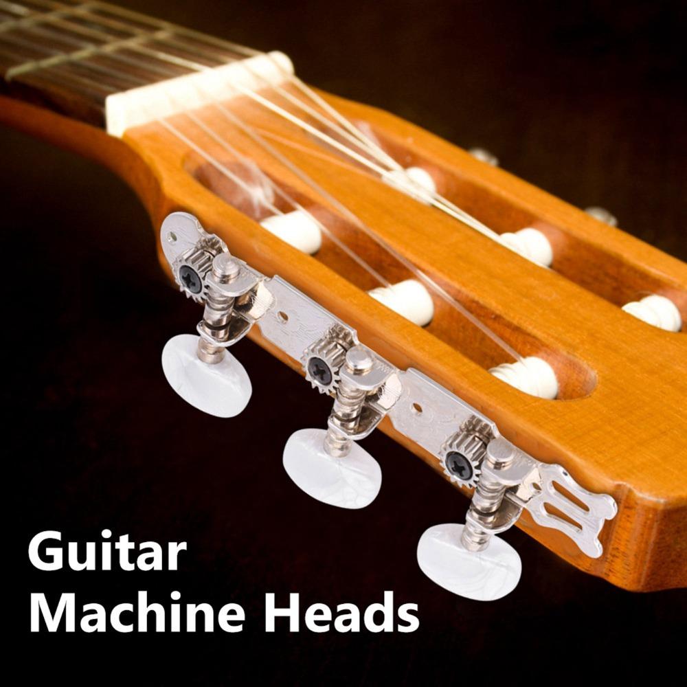 3L 3R Layout Guitar Tuning Pegs Silver Color Classical Guitar Tuning Keys For Guitar Parts