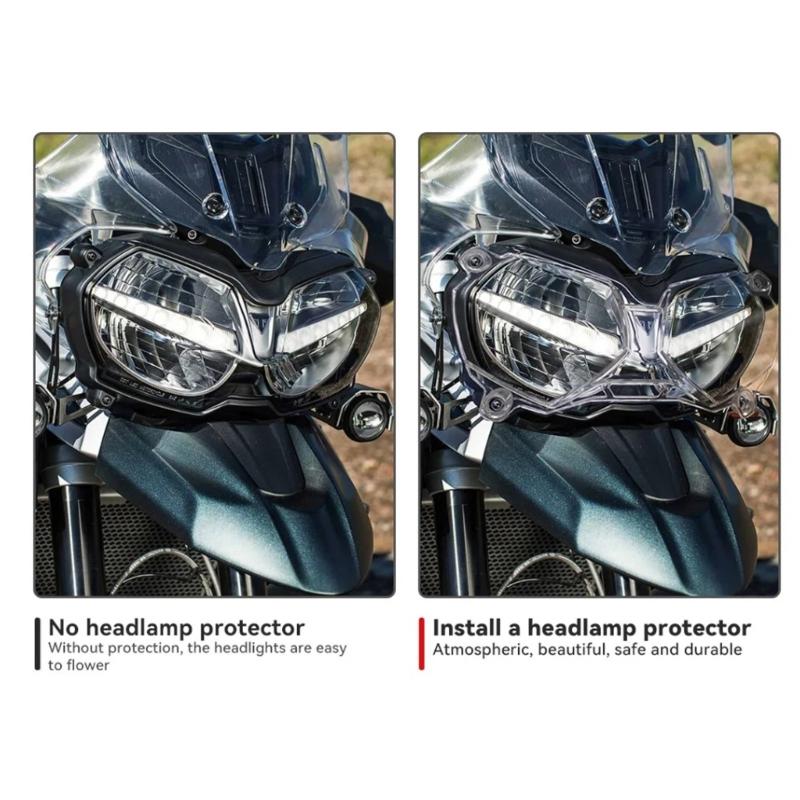 Heat Resistant Headlight Protector Cover Suitable for Adventure Motorcycles Lightweight Design Enhanced Lens Protection