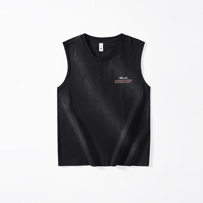 New American Style Handsome Sports Vest Men's Sleeveless T-shirt Loose Sweatshirt