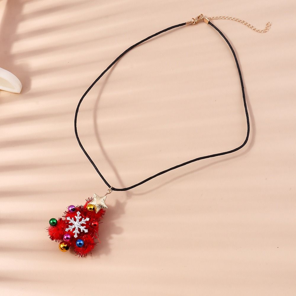 Snowman Ear Stud Christmas Tree Earring Resin Christmas Tree Necklace  Woman Girls