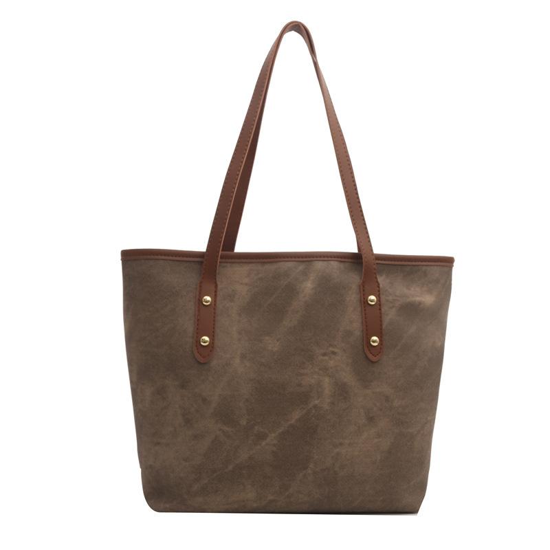 

New Chinese-style large bag women s 2025 new fashion shoulder bag large-capacity college students commuting tote bag коричневий