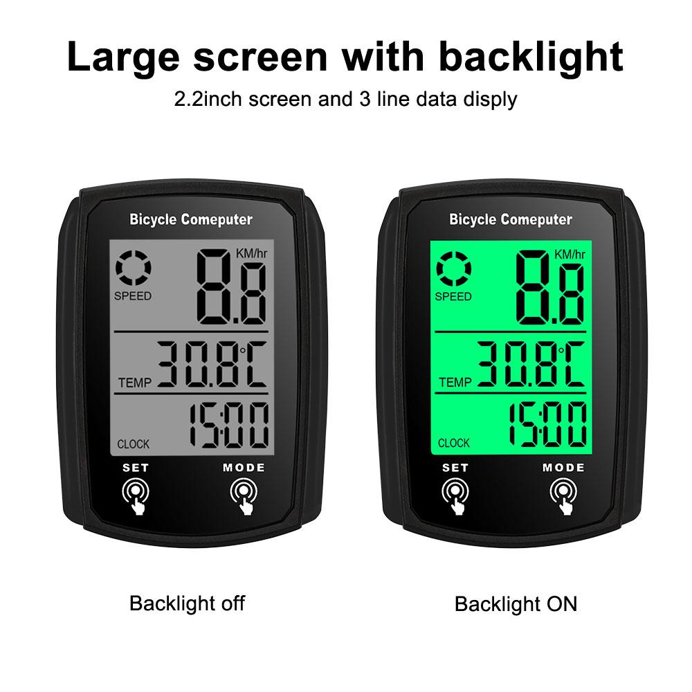 Night Cycling Bike Accessories English Waterproof Bike Accessories Backlit For Day LCD Computer Speed Odometer Wired Speedometer For Bicycle Bike