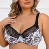 Ultra-thin Underwire Lace Bra Push Up Adjustable Double-breasted Cups Women