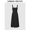 UR 2026 Summer Shirred Square Neck Dress