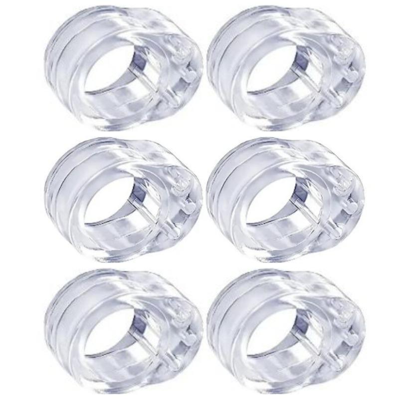 

Защита от взлома Дверной упор Стопор для двери дома Прозрачный силиконовый протектор ручки Домашняя фурнитура Защита от ударов двери 6PCS