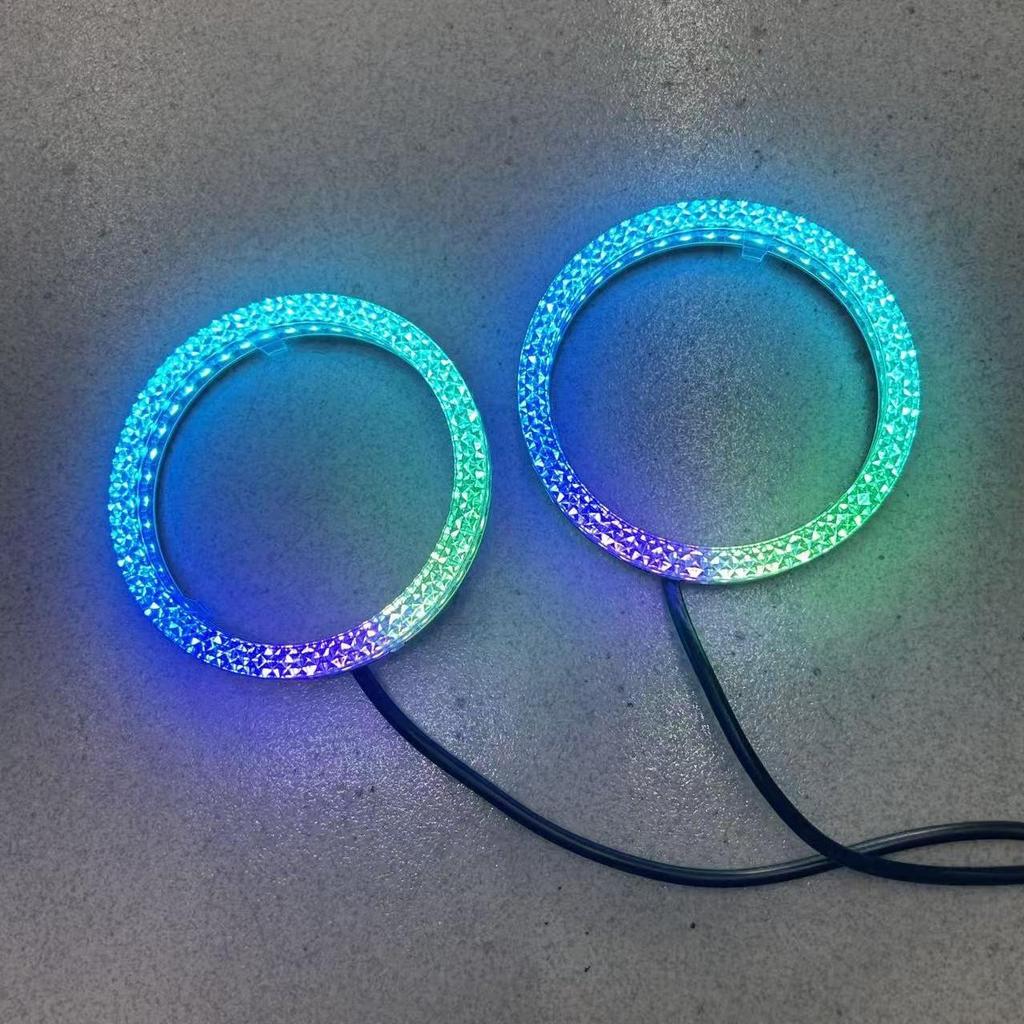 WRGB Angel Eye 3,0'' Halo-Ring mit Bluetooth & Blinkern, 210 Modi