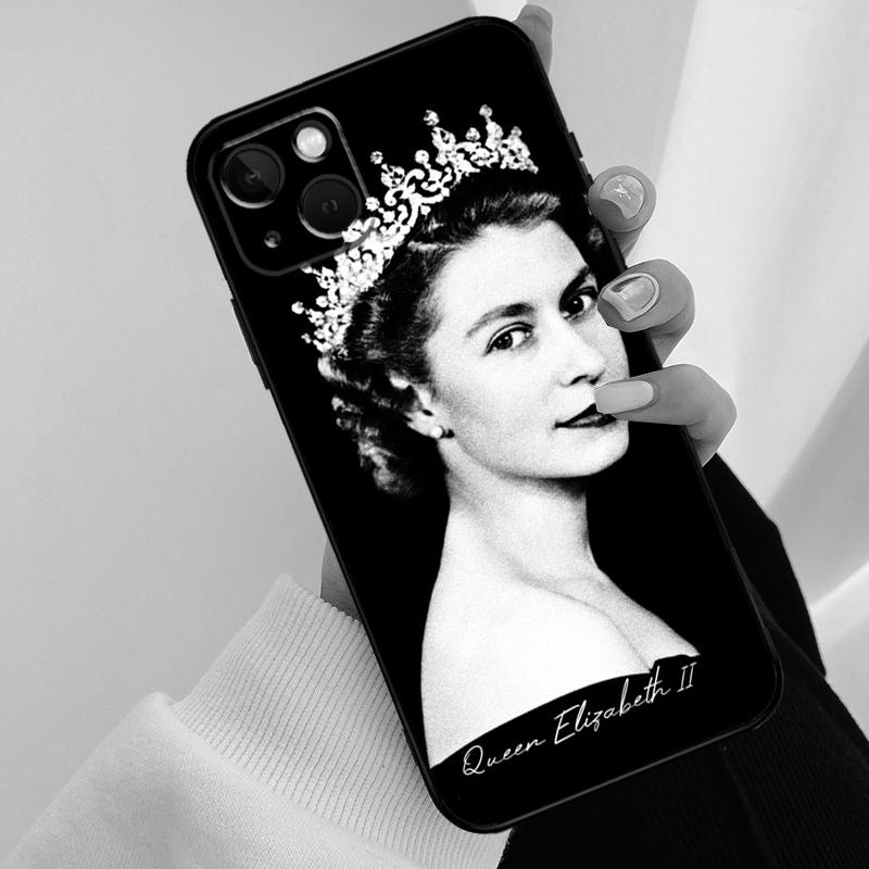 England Queen Elizabeth II Phone Case For iPhone 13 14 15 16 Pro Max 11 12 XS XR X Plus Shockproof Bumper Soft Cover