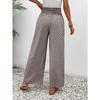 VEZFAA Women's Fashion Casual Plaid Print High Waist Trousers Pants & Capris
