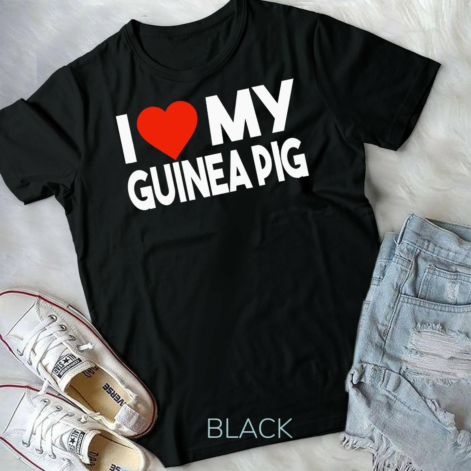 I Love My Guinea Pig Shirt Funny Animal Couple Matching Unisex Youth T-shirt XXXL