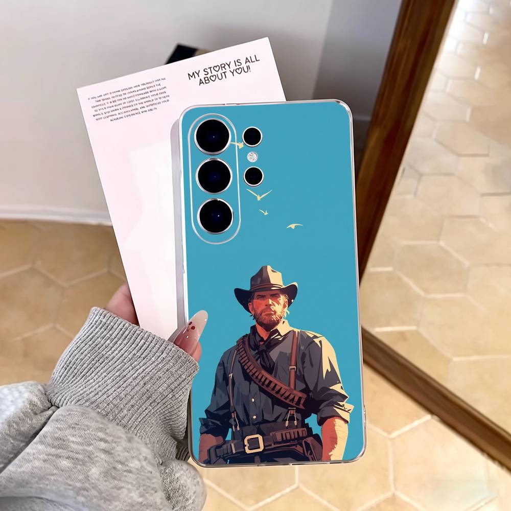 RDR2-Arthur Morgan Phone Case For Samsung S25,S24,S21,S22,S23,S30,Ultra,S20,Plus,Fe,Note,10,9,5G Transparent Cover
