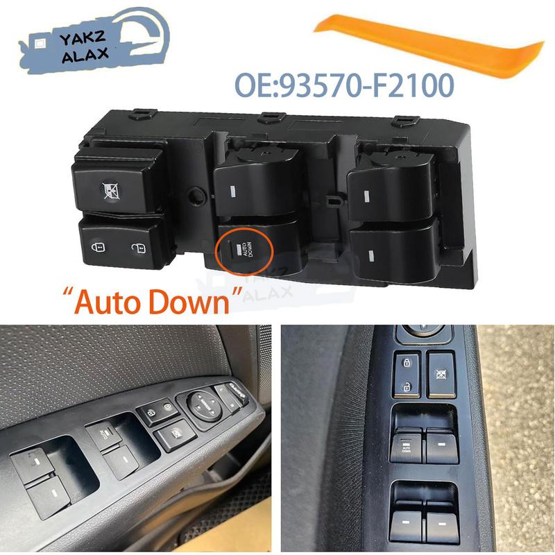 

93570-F2100 For Hyundai Elantra 2017 2018 Left Driver Side Master Power Window Control Switch with Auto Down Button