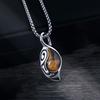 High-quality stainless steel titanium alloy domineering tiger eye stone pendant necklace Men's Fashionable and Unique Charm Accessories