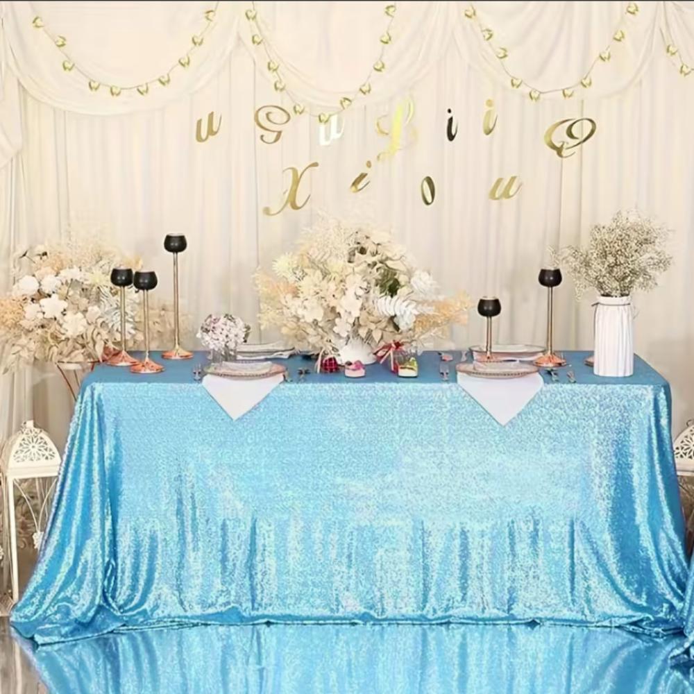 Sparkling Party Sequin Tablecloth Rectangular Table Decoration Creative Table Linen Hotel