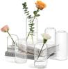 Cylindrical Glass Flower Vase for Wedding and Home Décor