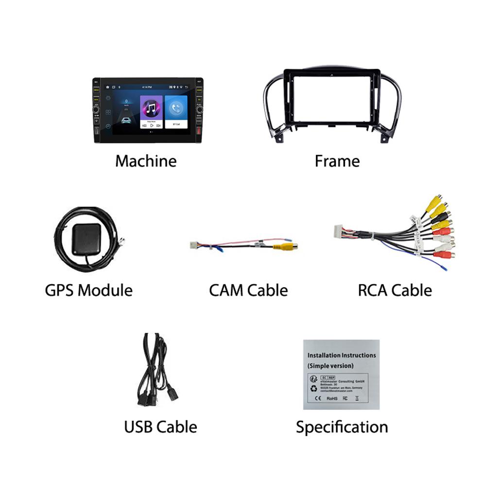 8 inch pentru Nissan Juke 2010-2014 cu buton buton Android radio auto player multimedia navigație stereo GPS 2 Din 1+32GB