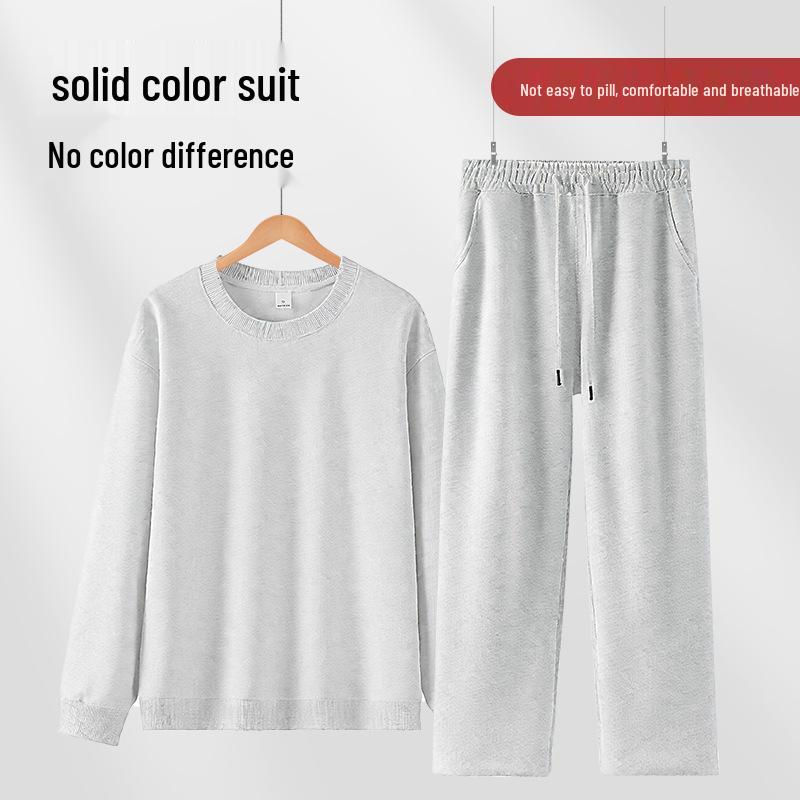 2025 Japan Korea Autumn Winter Women's Sweatshirt and Sweatpants Set with Round Neck, Cultural Shirt, and Thin Hooded Jacket