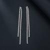 Full Diamond Multi-Layer Neck Chain Simple Long Fringed Necklace Earrings Collarbone Chain