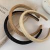 PROLY New Fashion Hairband For Women Narrow Side Headband Solid Color Handmade Straw Weaving Turban Casual Summer Headwear