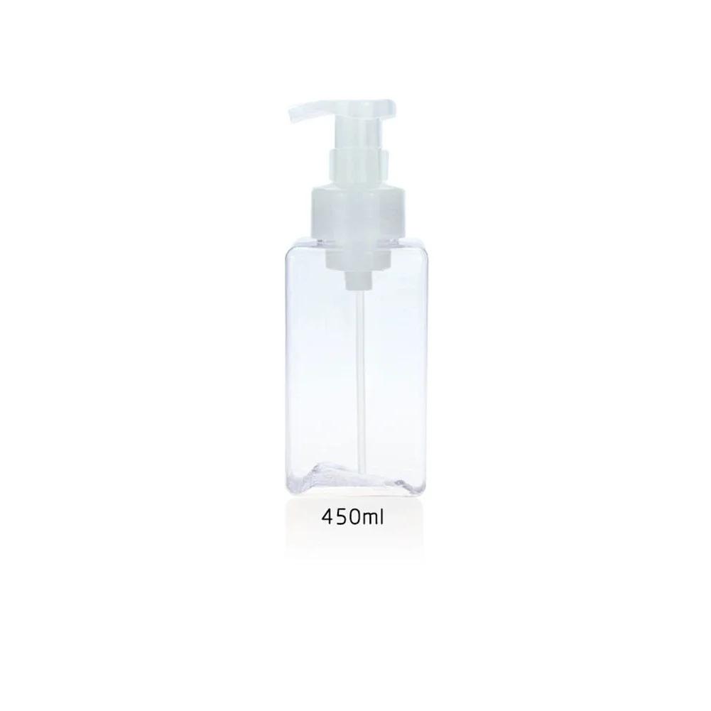 250/450/650ML Empty Square Clear Foaming Bottle Liquid Soap Whipped Mousse Points Shampoo Lotion Shower Hand Washing Gel Pump