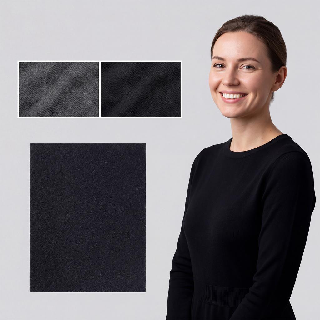 jAKEHOE Black Sheets for Clothes - Fabric for Dark Clothing, 12 Pack
