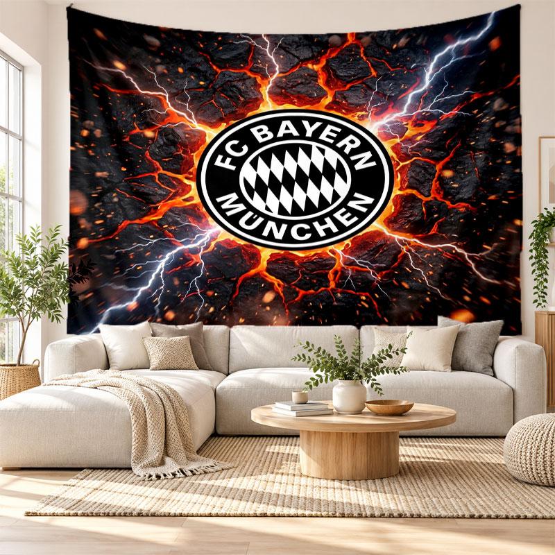 Arazzo da Parete Bayern Monaco, Appeso a Parete in Tessuto Morbido, Sfondo Decorativo per Camera da Letto Arte Murale per la Casa