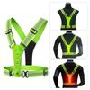 LED Reflective Running Vest, Adjustable Elastic Men/Women Vest, High Visibility