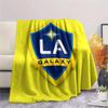 LA Galaxy Bedruckte Flanelldecke, weicher Überwurf für Schlafzimmer Sofa, waschbar, Fußballfanartikel, tolles Geschenk.