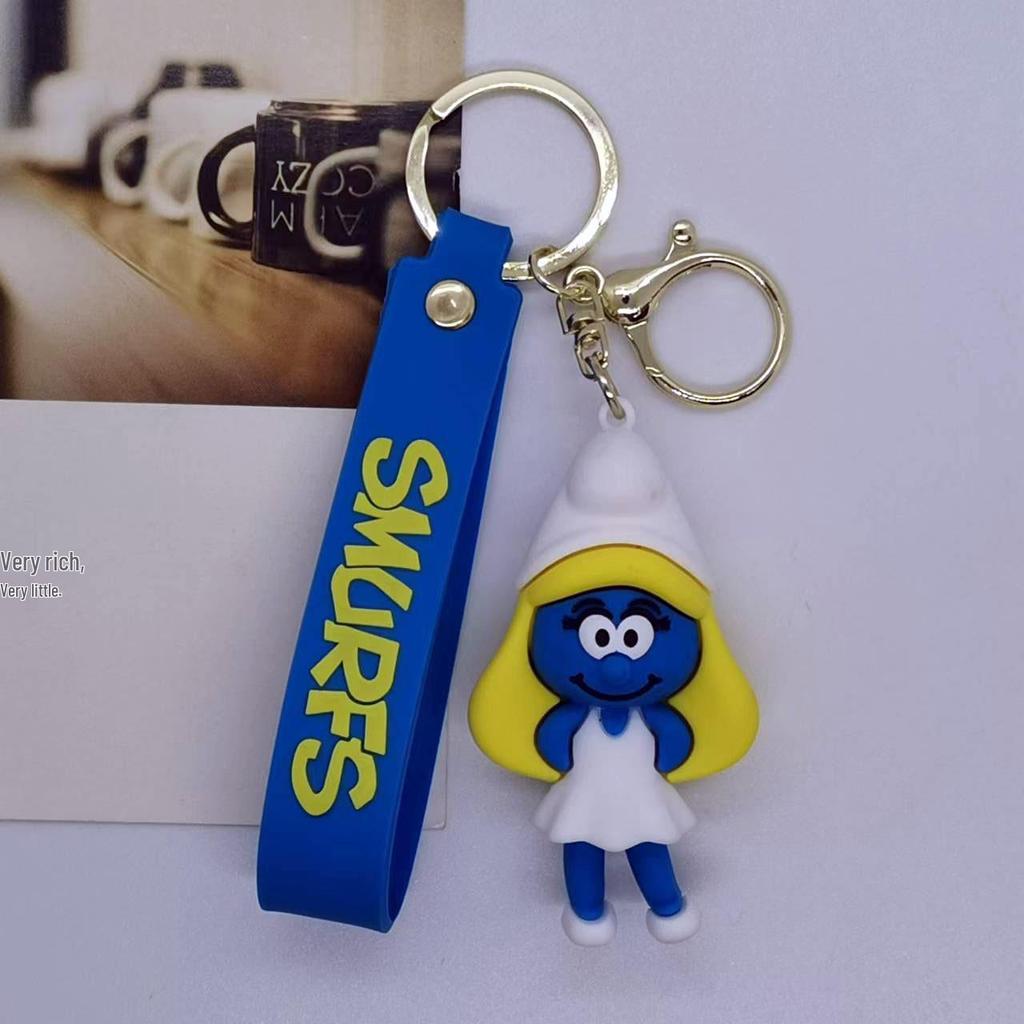 Cartoon Smurfs Doll Keychain Pendant for Bags and Cars - Blind Box Gift