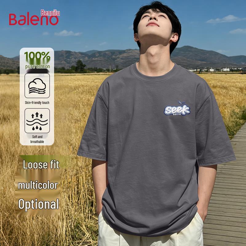 Baleno Men's Pure Cotton Loose Fit T-Shirt